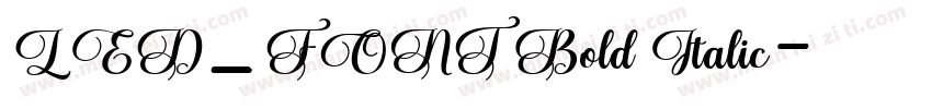 LED_FONT Bold Italic字体转换